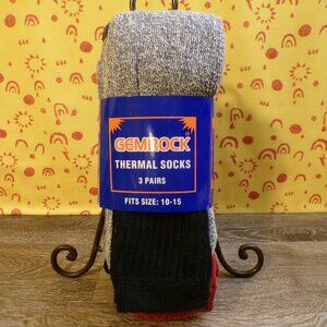 GEMROCK Thermal Socks 3 Pairs Men's Size: 10-15